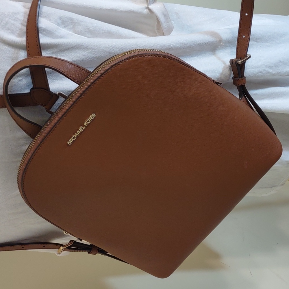 Michael Kors Tan Leather Bag Backpack - Picture 8 of 8